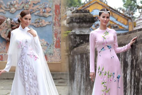 Gà chiến Hương Ly - Hoàng Phương thử sức với áo dài: Có 'bén' như khi diện đồ cắt xẻ?