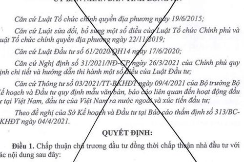 Long An khẳng định Quyết định 2536 là giả mạo