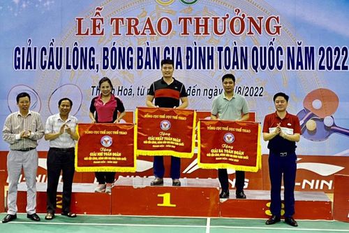 Giải Cầu lông, Bóng bàn gia đình toàn quốc: Thái Nguyên giành giải Nhì toàn đoàn