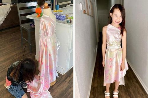 Cô bé 9 tuổi gây sốt nhờ tài năng may vá