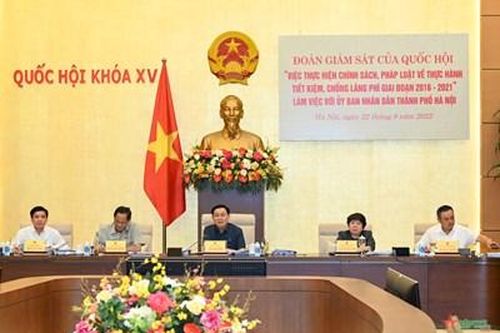 Đoàn giám sát của Quốc hội làm việc với Ủy ban nhân dân thành phố Hà Nội