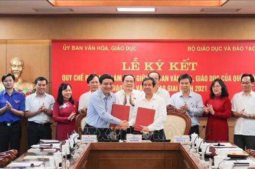 Ủy ban Văn hóa, Giáo dục của Quốc hội và Bộ GD&ĐT ký kết Quy chế phối hợp làm việc