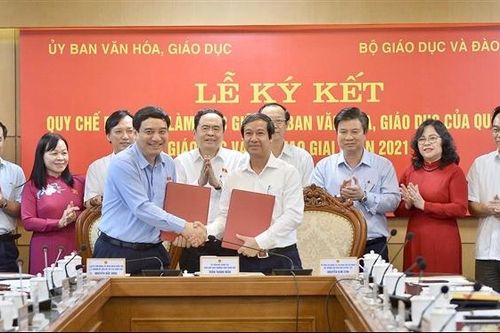 Phó Chủ tịch Thường trực Quốc hội Trần Thanh Mẫn dự Lễ ký kết Quy chế phối hợp làm việc giữa Ủy ban Văn hóa, Giáo dục và Bộ Giáo dục và Đào tạo