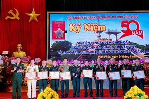 Hội Chiến sĩ Thành cổ Quảng Trị tỉnh Vĩnh Phúc gặp mặt kỷ niệm 50 năm