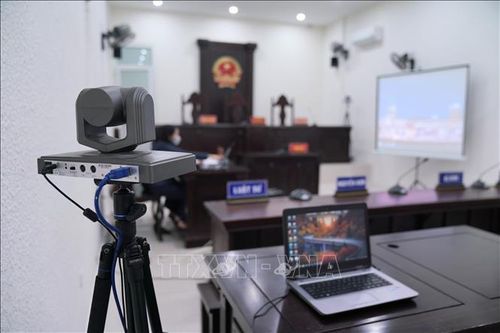 Lần đầu tiên xét xử hình sự trực tuyến tại Tòa án Hà Nội