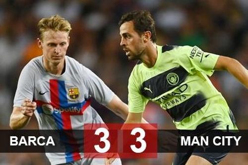 Kết quả Barca 3-3 Man City: De Jong lập công trong trận cầu mãn nhãn