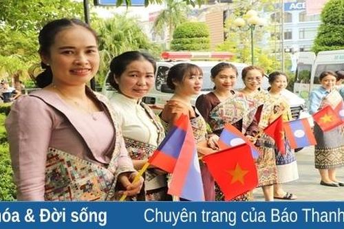 Hình ảnh thân thiện của các tình nguyện viên trong 'Tuần lễ văn hóa hữu nghị Thanh Hóa - Hủa Phăn 2022'