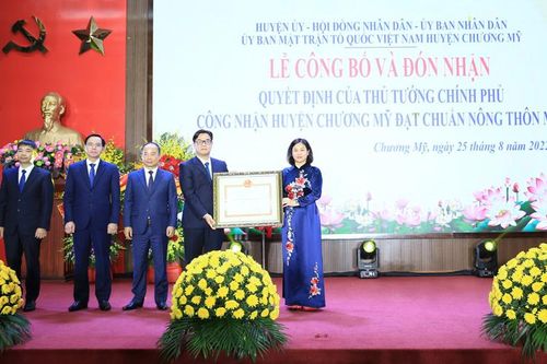 Hà Nội: Huyện Chương Mỹ đón nhận danh hiệu Nông thôn mới
