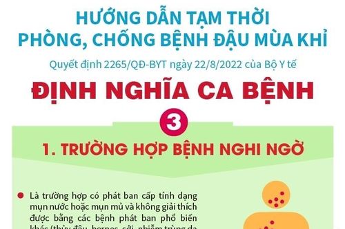 Bệnh đậu mùa khỉ: Trường hợp bệnh nghi ngờ
