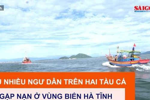 Cứu nhiều ngư dân trên hai tàu cá gặp nạn ở vùng biển Hà Tĩnh
