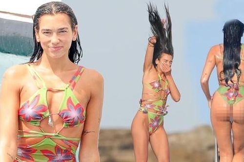 Dua Lipa sexy khó cưỡng với áo tắm cắt xẻ táo bạo