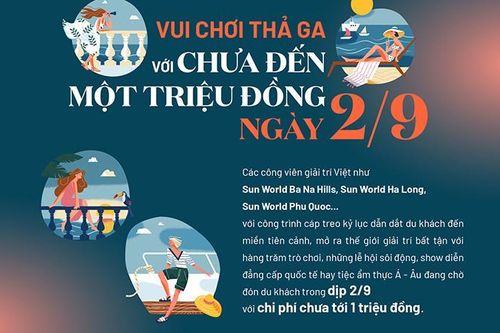 Vui chơi 'thả ga' với chưa đến một triệu đồng ngày 2/9