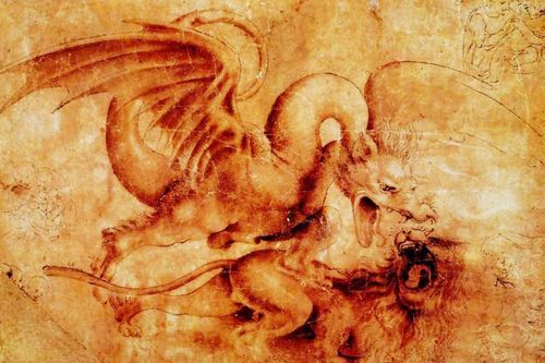 Leonardo da Vinci yêu thích chủ đề rồng và ác quỷ