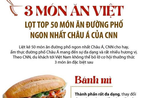 CNN tôn vinh 3 món ăn Việt Nam trong top ẩm thực đường phố châu Á