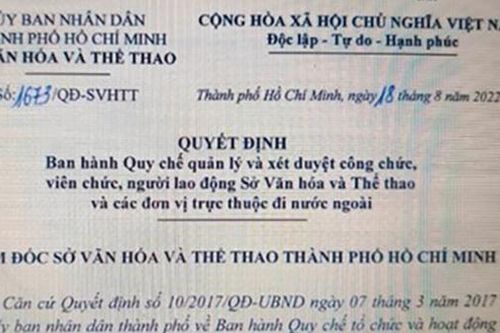 TP Hồ Chí Minh nghiêm cấm các nghệ sĩ tự ý đi nước ngoài mà không xin phép
