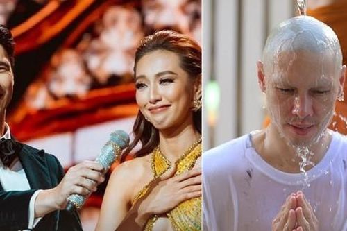 'Nam thần' Thái Lan từng sánh vai Hoa hậu Thùy Tiên, Hương Giang bất ngờ xuống tóc đi tu