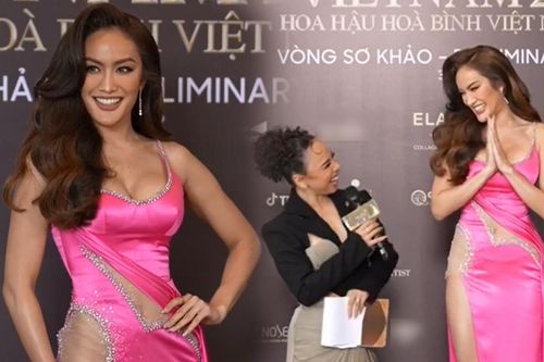 Chào đón Á hậu Miss Grand Thailand, Ngọc Phước gây bất ngờ khi 'xổ' một tràng tiếng Thái