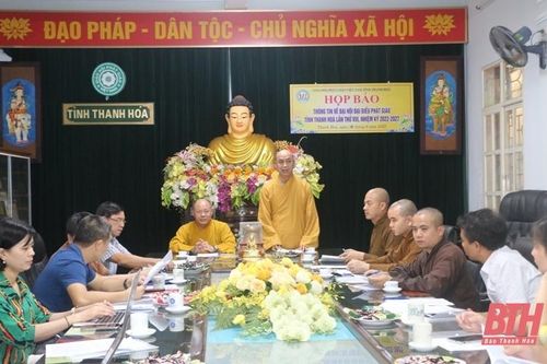Họp báo thông tin về Đại hội đại biểu Phật giáo tỉnh Thanh Hóa khóa VIII