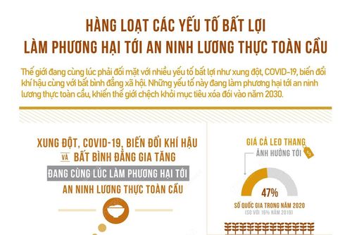 Hàng loạt các yếu tố bất lợi làm phương hại tới an ninh lương thực toàn cầu