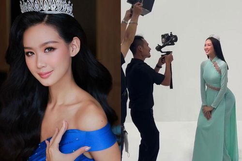 Á hậu Bảo Ngọc 'khổ sở' với chiều cao 1m85