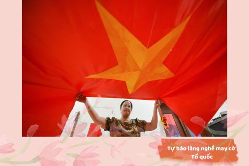Tự hào làng may cờ Tổ quốc