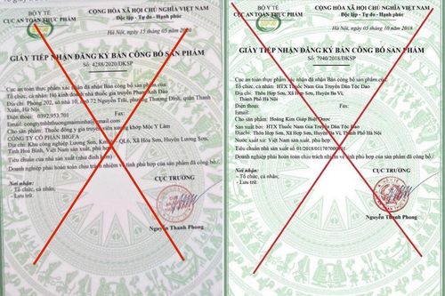 Liên tiếp phát hiện giấy công bố sản phẩm thuốc gia truyền là giả mạo