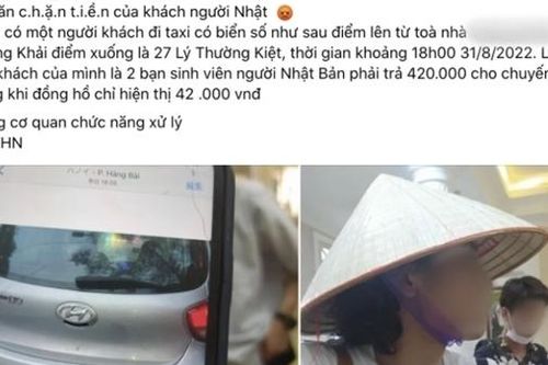 Điều tra làm rõ lái xe taxi bị tố 'chặt chém' khách du lịch
