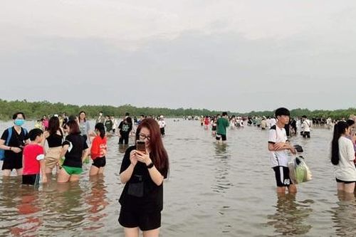 Hình ảnh thực tế ở 'biển vô cực' Thái Bình khiến du khách thất vọng