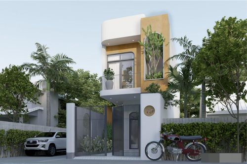 Nhà ống dùng khoảng thông tầng kết hợp cây xanh để lấy ánh sáng