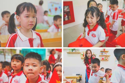 Khóc hết nước mắt trong ngày khai giảng