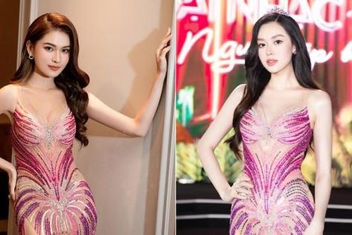 Diện lại váy xuyên thấu của 'gái 1 con' Tường San, Á hậu Thùy Dung đẹp nóng bỏng tựa 'nàng tiên cá'