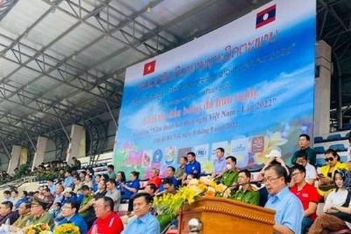 Đại sứ quán Lào tổ chức thi đấu bóng đá Hữu nghị Việt Nam - Lào 2022