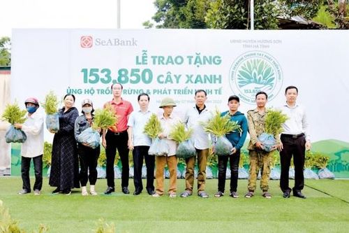SeABank tặng gần 154 nghìn cây xanh ủng hộ trồng rừng và phát triển kinh tế tại Hà Tĩnh