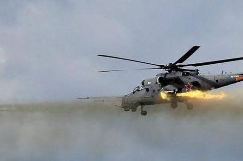 'Xe tăng bay' Mi-35 khai hỏa ở Kharkov
