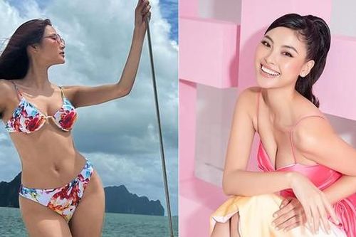 Đào Thị Hà diện váy cúp ngực nóng bỏng, Hoàng Thùy khoe dáng sexy trên du thuyền với bikini