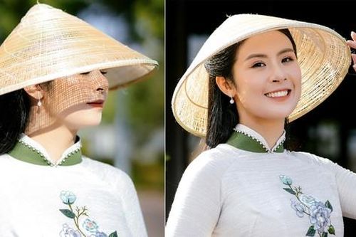 Hoa hậu Ngọc Hân khoe dáng với áo dài, nón lá ở cố đô Huế