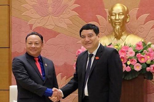 Chủ nhiệm Ủy ban Văn hóa, Giáo dục tiếp Đoàn Đại biểu cấp cao Trung ương Đoàn Thanh niên Nhân dân Cách mạng Lào