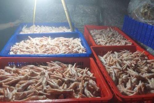 Đề xuất tiêu hủy hơn 3 tấn chân gà nhập lậu