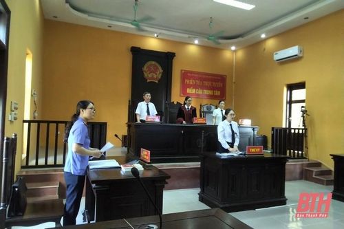 Tòa án Nhân dân TP Thanh Hóa tổ chức phiên tòa xét xử trực tuyến lần 2