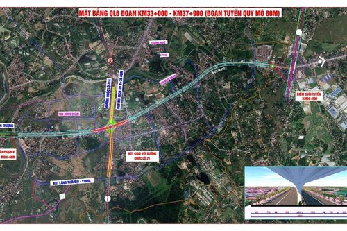 Khởi công mở rộng quốc lộ 6, đoạn Ba La- Xuân Mai với 8.110 tỷ đồng vào tháng 11-2022