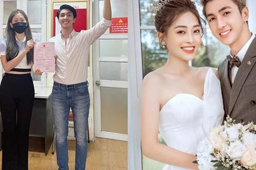 Phương Nga - Bình An khoe giấy đăng ký kết hôn, biểu cảm xúc động của cô dâu khiến dân mạng đồng cảm