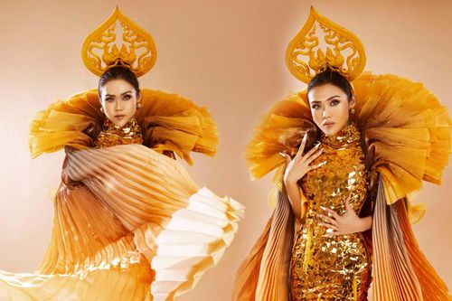 Cận cảnh trang phục dân tộc 'Cá chép hóa rồng' của Việt Nam tại Miss Asia Global 2022