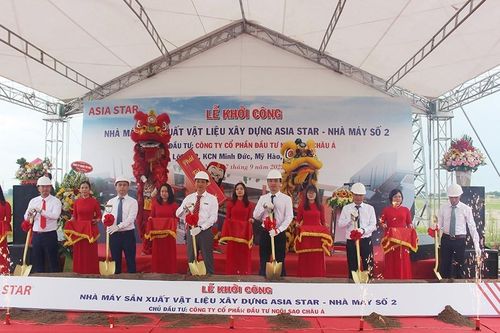Asia Star: Khởi công xây dựng Nhà máy sản xuất vật liệu xây dựng thứ 2 tại Hưng Yên