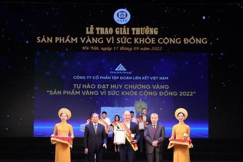 Vinalink Group vinh dự nhận giải thưởng 'Sản phẩm vàng vì sức khỏe cộng đồng' năm 2022