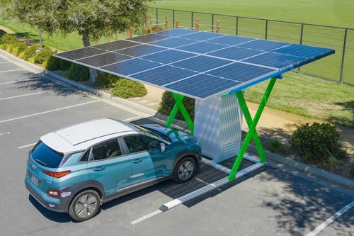 Trụ sạc EV bằng năng lượng mặt trời
