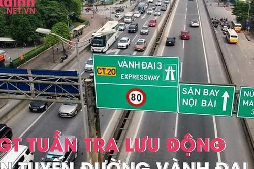 Các lỗi vi phạm trên đường vành đai 3 sẽ được ghi hình bởi lực lượng CSGT tuần tra lưu động bằng xe mô tô