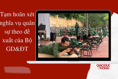 Tạm hoãn xét nghĩa vụ quân sự theo đề xuất của Bộ GD&ĐT