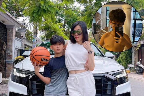 Con trai Lệ Quyên 11 tuổi đã có bạn gái, khoe múi bụng giống mẹ