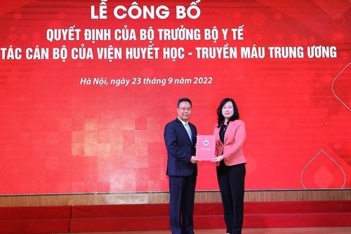 PGS.TS Nguyễn Hà Thanh được bổ nhiệm Viện trưởng Viện Huyết học – Truyền máu Trung ương