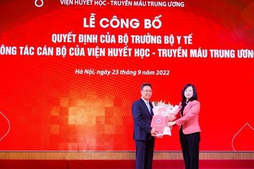 Viện Huyết học-Truyền máu Trung ương có Viện trưởng mới